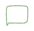 Hand Drawn Crayon Speech Bubble Outline Royalty Free Stock Photo