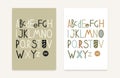 Hand Drawn Creative Alphabet, Typeface for Kids Nursery Design Royalty Free Stock Photo