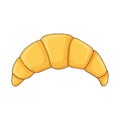 Hand drawn croissant icon for design menu cafe, bistro, restaurant, bakery shop, label, packaging.