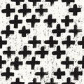 Hand drawn cross seamless pattern. Vector illustration. Cloth design, wallpaper, wrapping