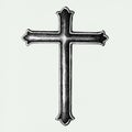 Hand drawn crucifix isolated on background Royalty Free Stock Photo