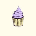 Hand drawn cupcake