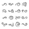 Hand drawn of curly swishes, swashes, swoops or calligraphy swirl vector illustration