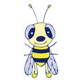 Hand Drawn Cute Bee, Wasp or Bumble Bee.