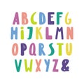 Cute latin alphabet