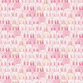 Hand Drawn Cute Bunny Vector Pattern Background. Doodle Funny.