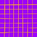 Hand drawn cute grid. doodle purple, violet, yellow plaid pattern with Checks. Graph square background with texture