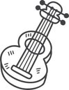 Hand Drawn cute guitar illustration