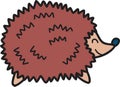 Hand Drawn cute hedgehog illustration Royalty Free Stock Photo