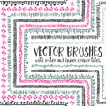 10 hand drawn decorative seamless pattern brushes