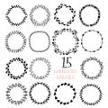 Hand drawn decorative wreaths. Perfect for invitations, greeting cards, blogs, posters.