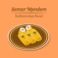 Hand drawn delicious semar mendem traditional indonesian food snack vector design