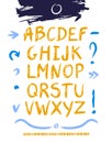 Hand drawn design alphabet Royalty Free Stock Photo