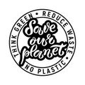 Hand-drawn and digitized lettering - Save our planet Royalty Free Stock Photo