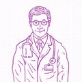 Hand drawn doctor.