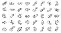 Hand Drawn Doodle Arrows Vector Set Royalty Free Stock Photo