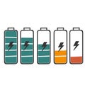 hand drawn doodle Battery level indicator illustration