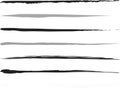 Hand drawn doodle brush lines. Vintage hand drawn underline border elements, pencil sketch stroke decoration. Vector illustrations Royalty Free Stock Photo