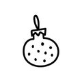 Hand drawn doodle Christmas toy ball. Symbol of Happy New Year, Xmas holiday celebration, winter. Royalty Free Stock Photo