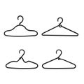 Hand drawn doodle Clothes hanger. Hanger icon vector isolated on white background