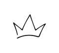 Hand drawn doodle crown. King crown sketch. Majestic tiara. King and queen royal diadem. Vector illustration isolated in Royalty Free Stock Photo