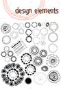 Hand drawn doodle design element circles ornament