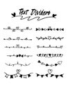 Hand drawn doodle design elements. borders Royalty Free Stock Photo