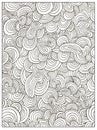 Hand drawn Doodle Difficult Circle Abstract Adult Coloring book page.