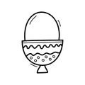 Hand drawn doodle egg icon Vector illustration for backgrounds, textile prints, menu, web and graphic design Royalty Free Stock Photo