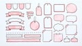 Hand-Drawn Doodle Elements: Ribbons, Tags, Speech Bubbles & Notes Royalty Free Stock Photo
