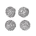 hand drawn doodle fingerprint icon illustration Royalty Free Stock Photo