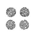 Hand drawn doodle fingerprint illustration vector with doodle style