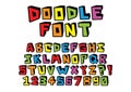 Hand drawn doodle Font Isolated On Background Royalty Free Stock Photo