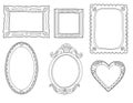 Hand-drawn doodle frames