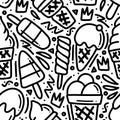 Hand drawn doodle fresh menu on the sunny day Royalty Free Stock Photo