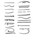 Hand drawn doodle line art collection element illustration doodle vector