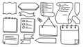 Hand Drawn Doodle Line Notes Paper Etc Elements Set Collection Business.Vector Illustration Royalty Free Stock Photo