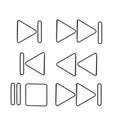 hand drawn doodle Play video icon collection