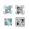 Hand drawn doodle scan qr code illustration vector isolated background Royalty Free Stock Photo