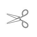 Hand drawn doodle scissors icon illustration vector isolated background