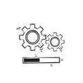 Hand drawn doodle software update illustration vector isolated Royalty Free Stock Photo