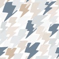 Hand drawn doodle thunder backdrop in Scandinavian style seamless pattern.