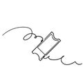 Hand drawn doodle ticket icon illustration vector Royalty Free Stock Photo