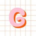 Hand drawn doodle uppercase letter G. Capital letters modern design. Handwritten English single abc letter symbol. Handdrawn font