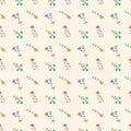 Hand drawn doodle vintage seamless pattern