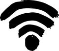 Hand Drawn Dry Brush WiFi Icon