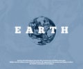 Hand drawn Earth planet. Sky view Royalty Free Stock Photo