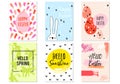 Hand drawn Easter cards, vector set