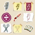 Hand drawn education emblems set. Isolated Royalty Free Stock Photo