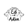 Hand drawn of Eid al Adha Text